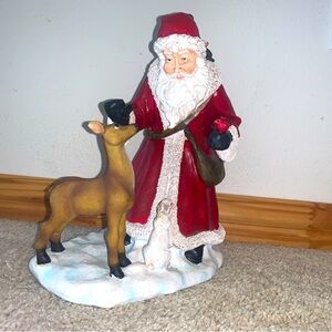 Cracker Barrel Santa with deer